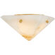 Geo LED 6.75 inch Vintage Brass Flush Mount Ceiling Light