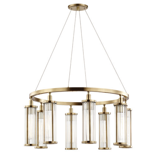 Marley 8 Light 31.25 inch Aged Brass Pendant Ceiling Light