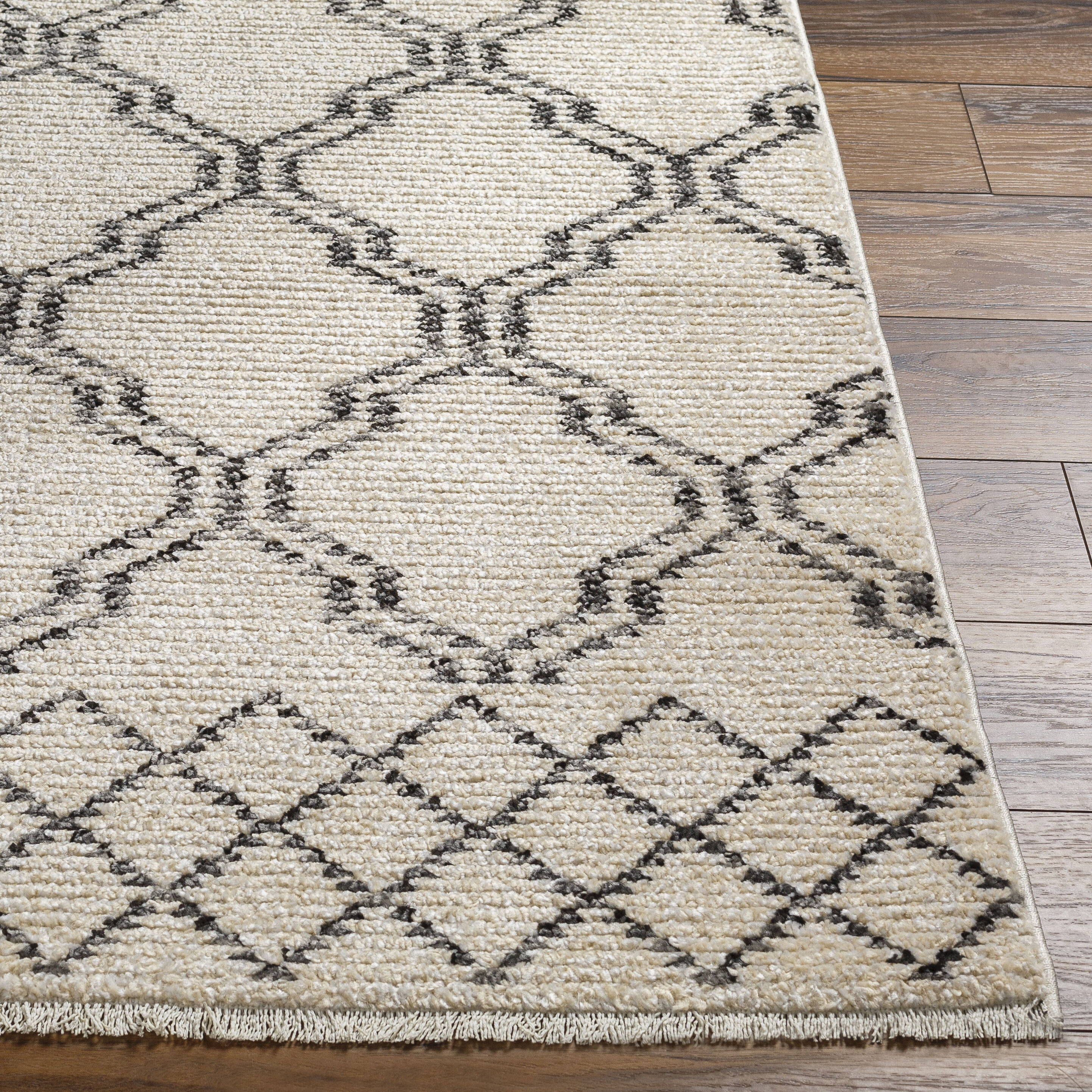 Calico 91 X 63 inch Light Grey Rug, Rectangle