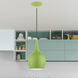 Andes 1 Light 7.75 inch Shiny Apple Green with Polished Chrome Accents Mini Pendant Ceiling Light