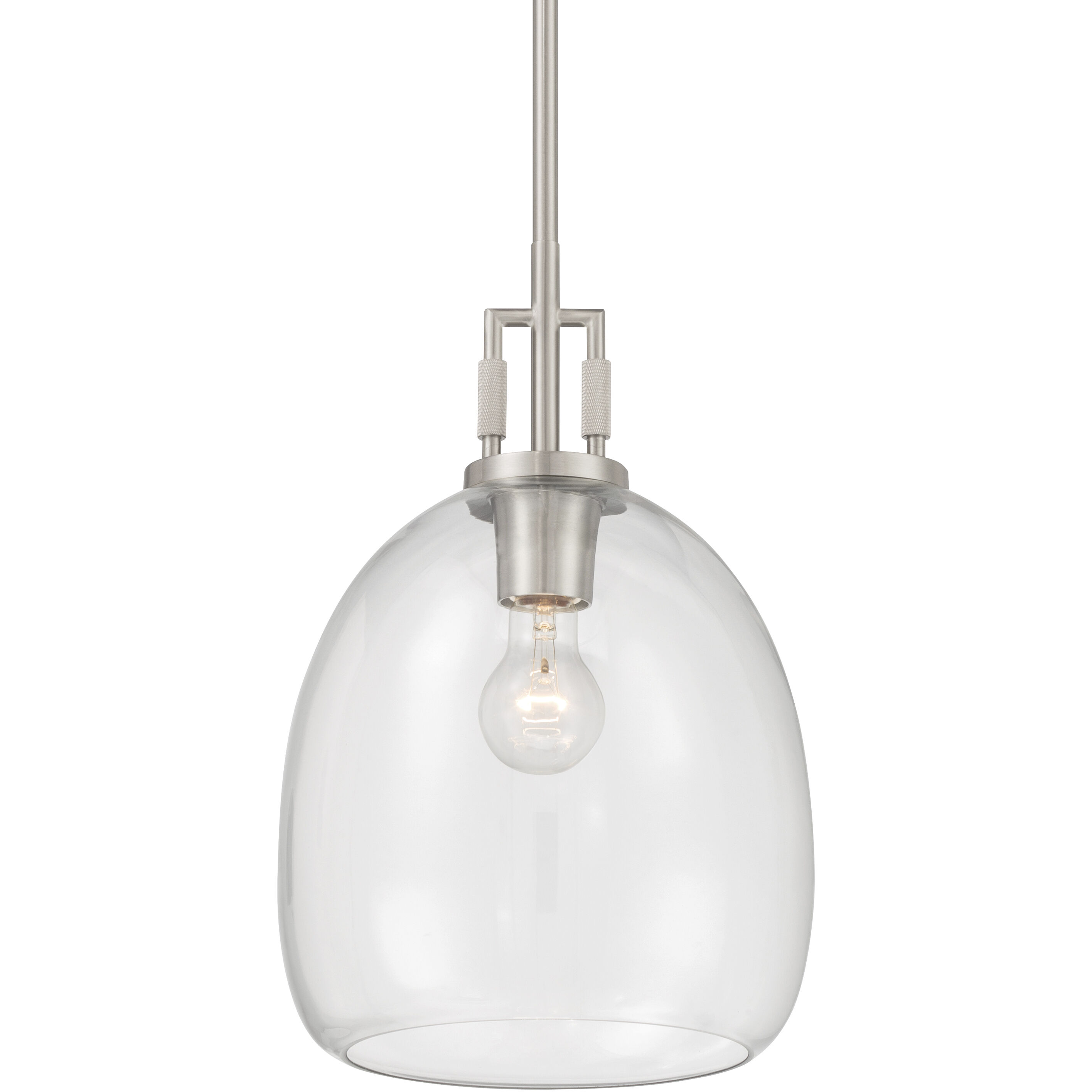 Orbis 1 Light 10 inch Brushed Nickel Mini Pendant Ceiling Light