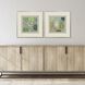 Floating Motion Blue and Orange and Turquoise and White Framed Art