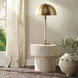 Merlin 28.25 inch Natural Wood and Antique Brass Table Lamp Portable Light