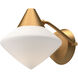 Alora Mood Nora 1 Light 8 inch Aged Gold Bath Vanity Light Wall Light