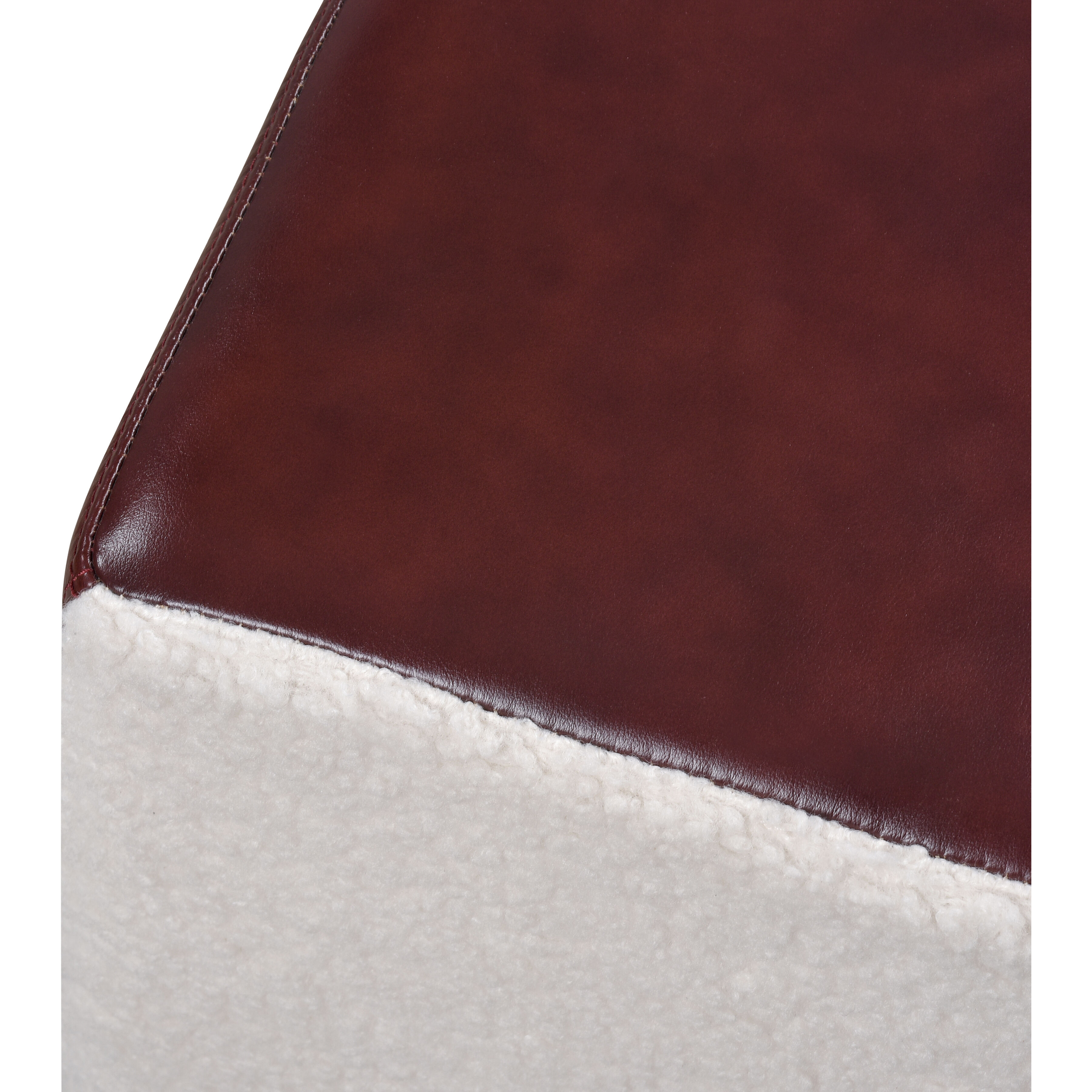 Polina 18 inch Brown with White Accent Stool