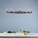 Harpin Linear Chandelier Ceiling Light in Black