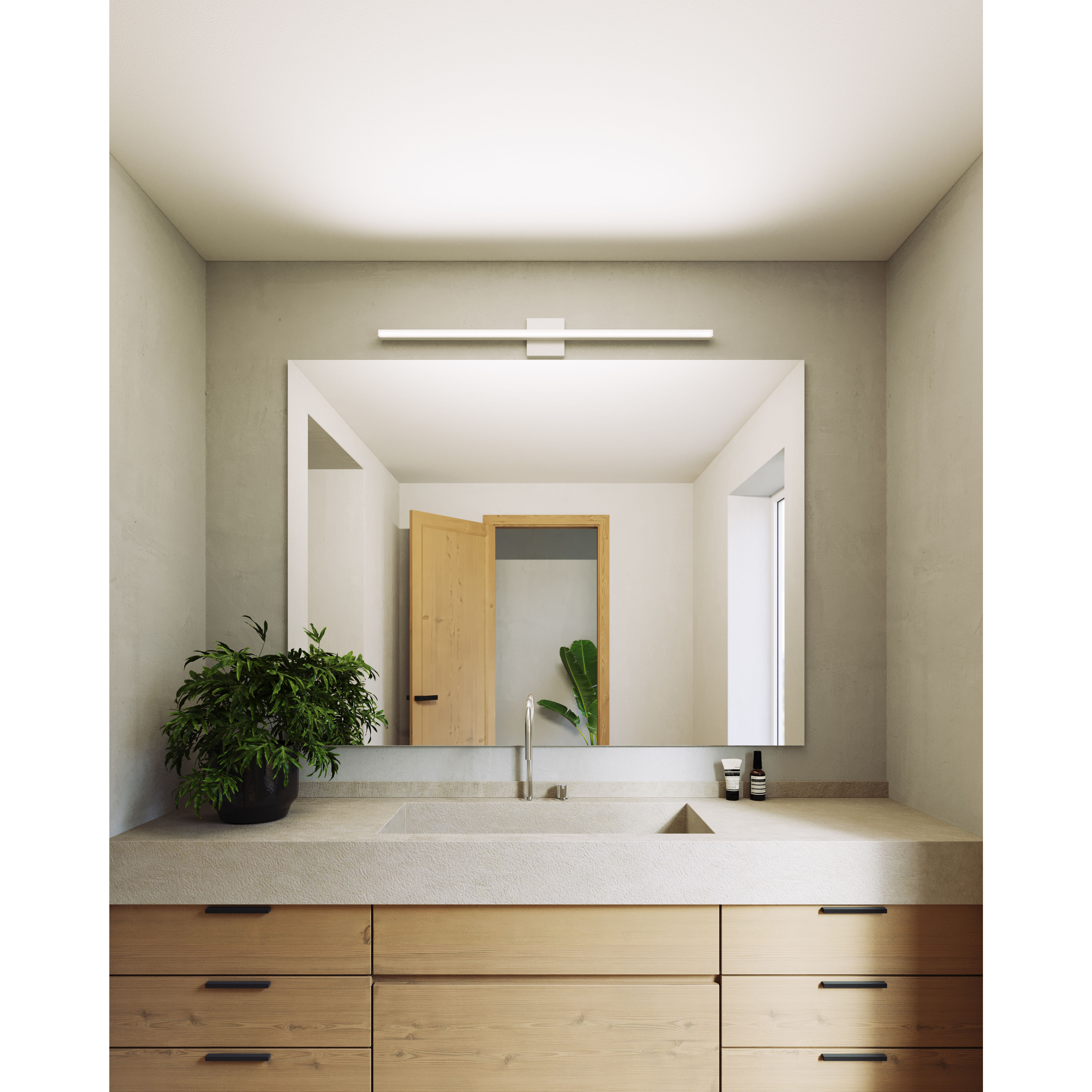 Stix LED 0.75 inch Satin White Vanity Light Wall Light