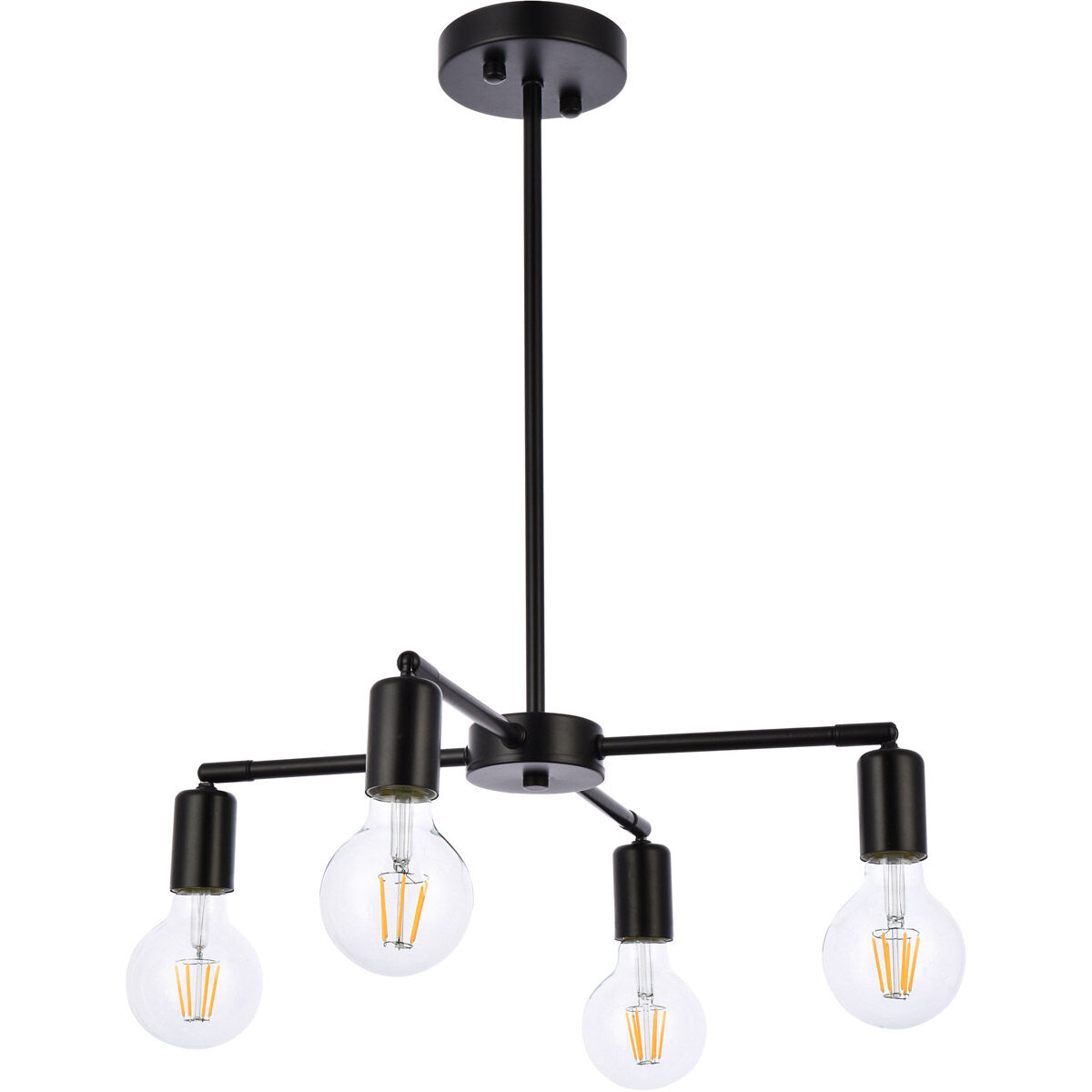 Cairo 4 Light 22.2 inch Black Pendant Ceiling Light