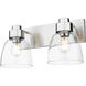 Remy 2 Light 16.88 inch Pewter Vanity Light Wall Light