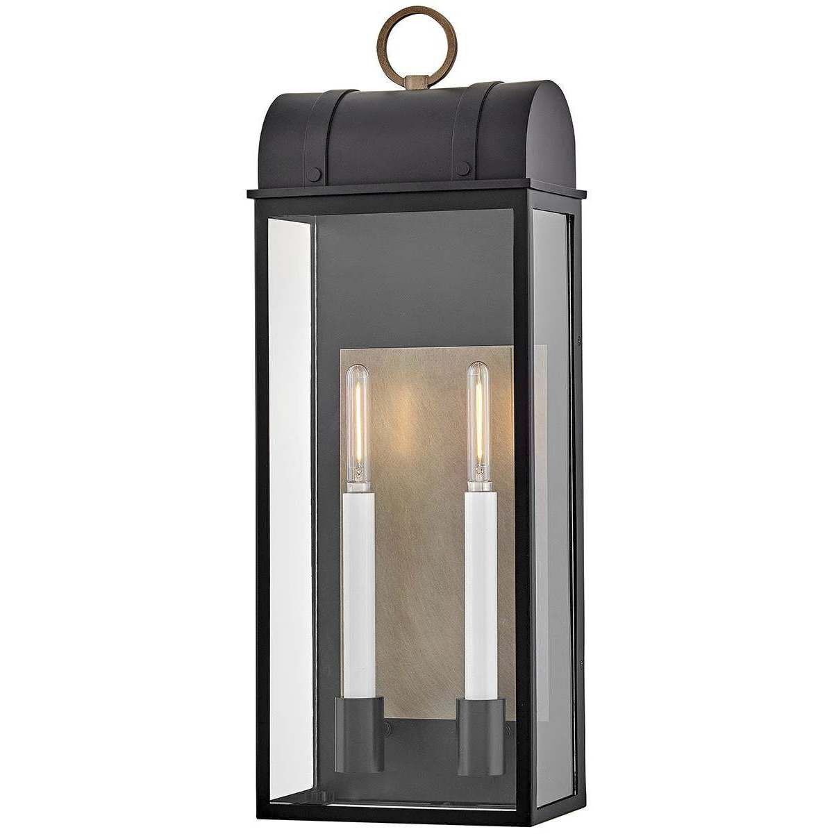 Heritage Campbell Outdoor Wall Mount in Black with Burnished Bronze