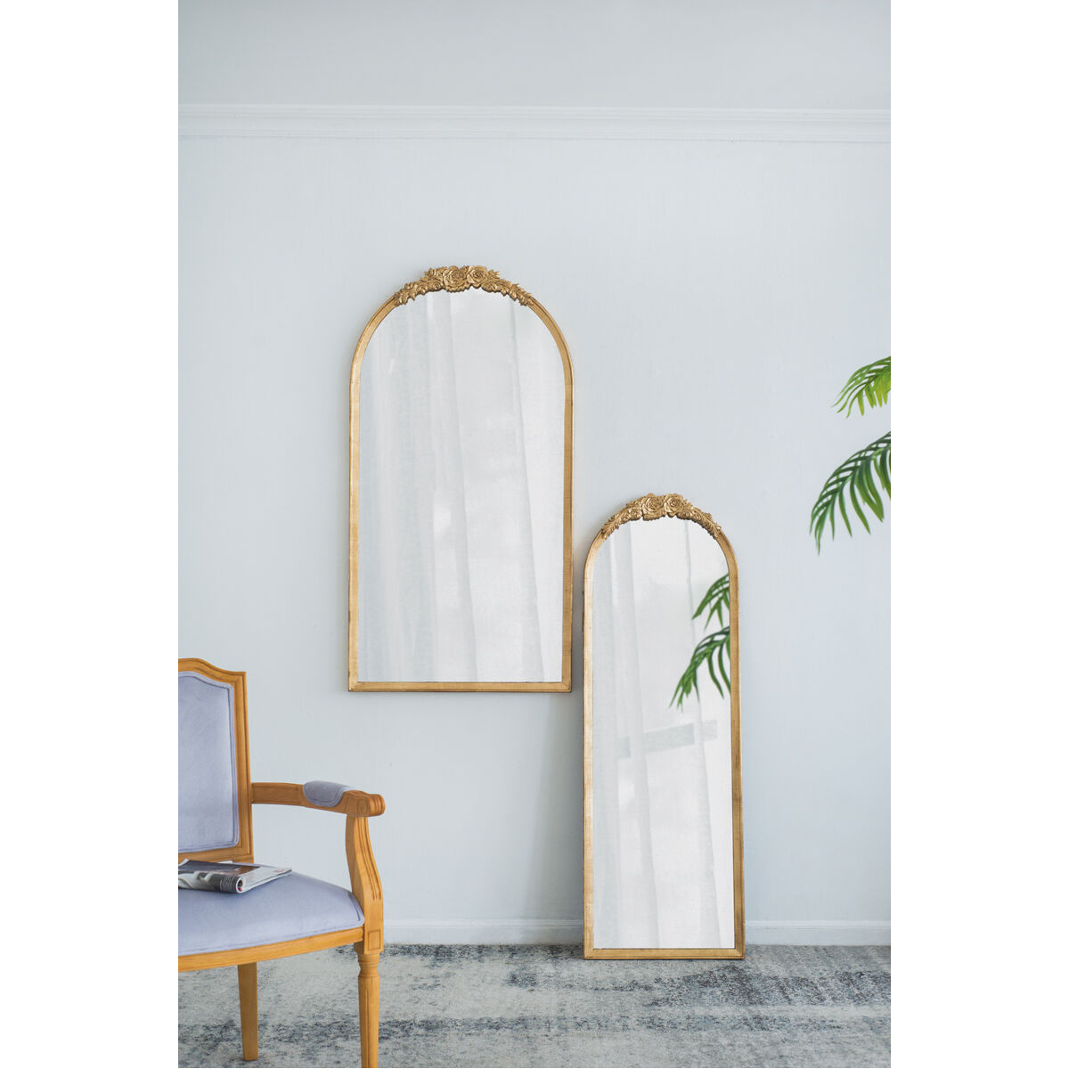 Eitenne 55.5 X 18.9 inch Gold Wall Mirror