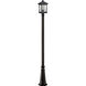 Portland 1 Light 112.25 inch Oil Rubbed Bronze Outdoor Post Mounted Fixture in Clear Seedy Glass, 11.25