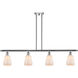 Ballston Ellery 4 Light 48 inch Polished Chrome Island Light Ceiling Light in White Glass, Ballston
