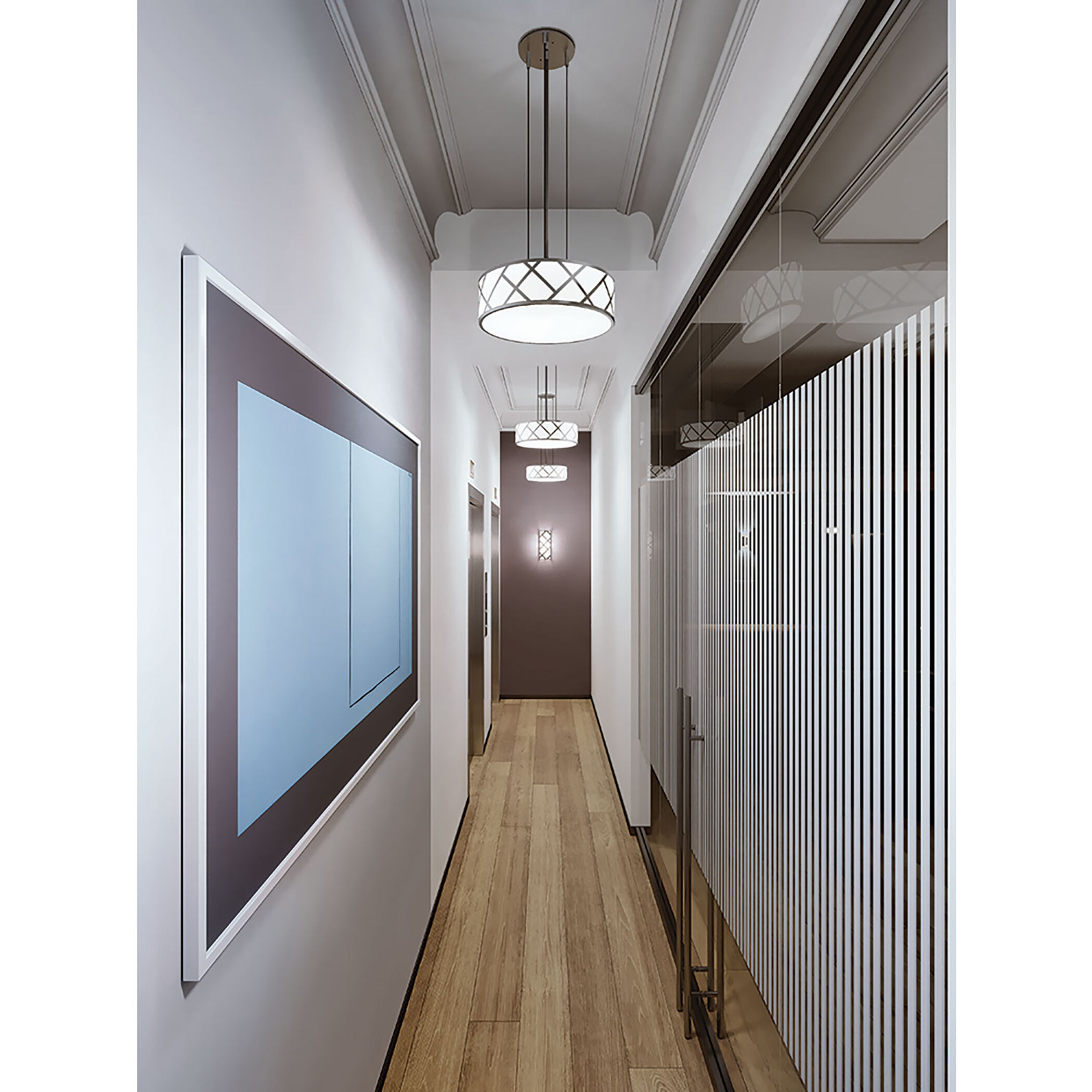 Haven LED 17 inch Satin Nickel Pendant Ceiling Light 