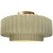 Radiance 1 Light 14.5 inch Vanilla Gloss and Brushed Brass Semi Flush Ceiling Light