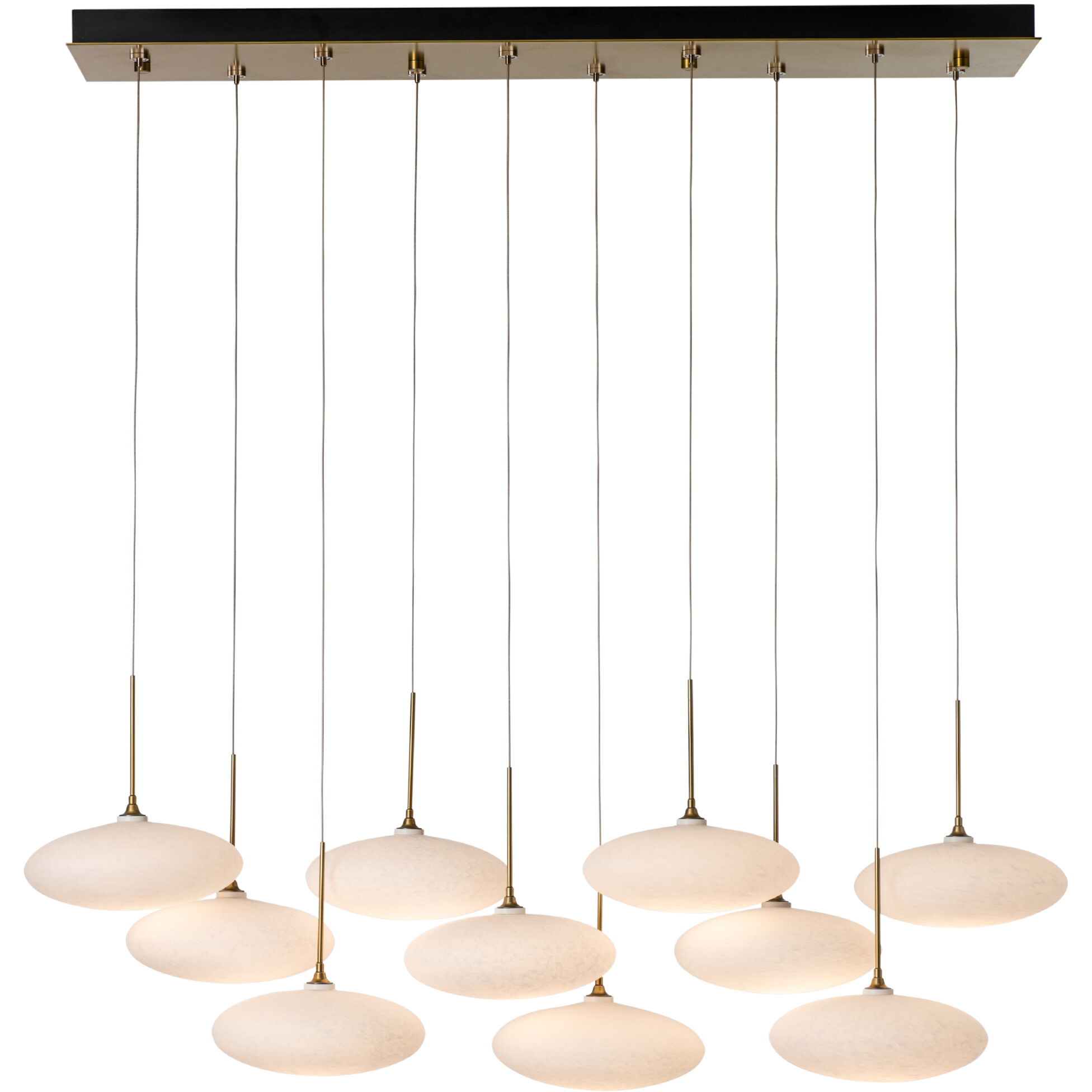 Clouds 10 Light 48 inch Modern Brass Pendant Ceiling Light