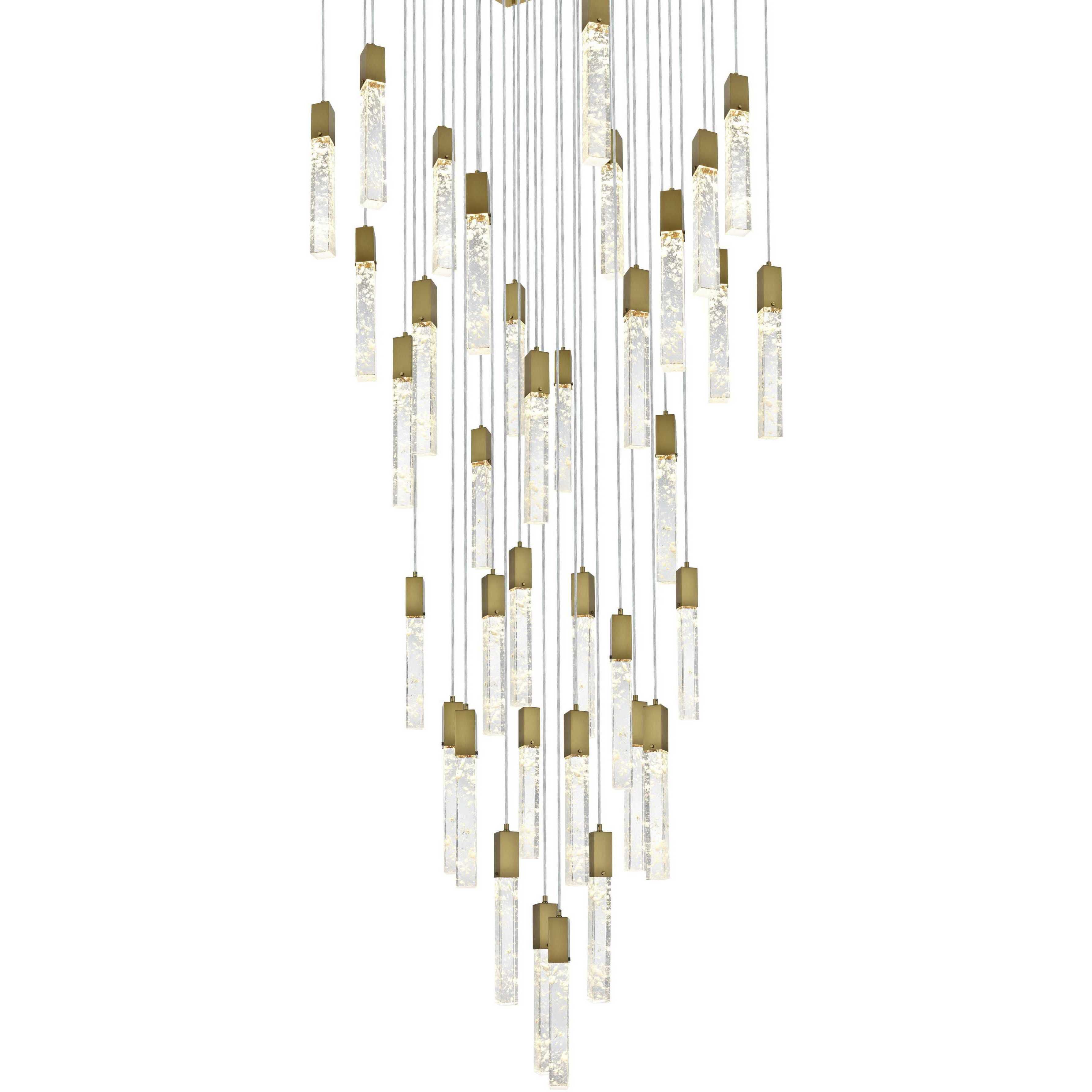Aurora 36 Light 42 inch Satin Gold Chandelier Ceiling Light