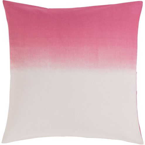 Dip Dyed 26 X 26 inch Rose, Cream Euro Sham