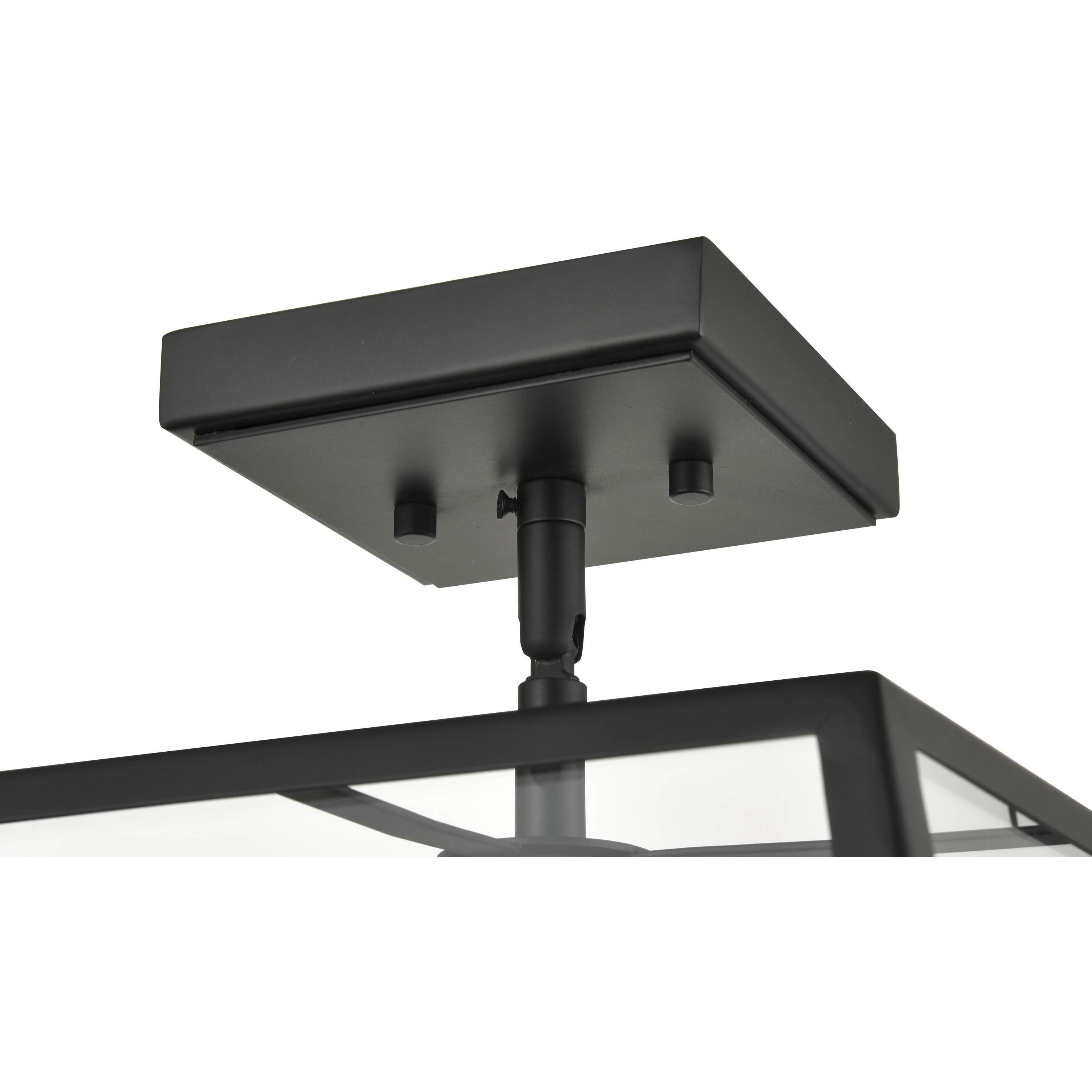 Grant 2 Light 13 inch Powder Coated Black Outdoor Flush Mount