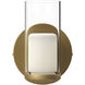 Birch LED 3 inch Brushed Gold and Clear ADA Wall Sconce Wall Light