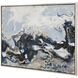 Cerulean Blue and White and Silver Wall Art