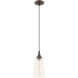 Art Glass 1 Light 6 inch English Bronze Mini Pendant Ceiling Light