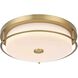 Kolson 1 Light 16 inch Satin Gold Flush Mount Ceiling Light
