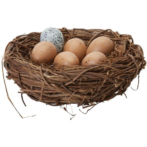 Nest Brown with Tan and Off White Object