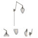 Geneseo 30 inch 3.50 watt Satin Nickel Swing Arm Wall Light, Franklin Restoration