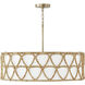 Tulum 4 Light 28 inch Matte Brass Pendant Ceiling Light