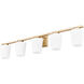 Nextra 5 Light 42 inch Modern Gold Bath Vanity Wall Light