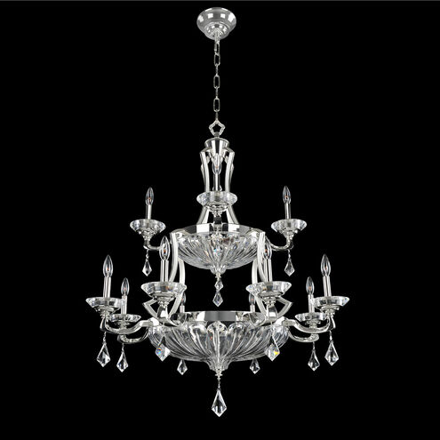 Orecchini 12 Light 36 inch Two Tone Silver Chandelier Ceiling Light