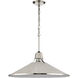 Danique 1 Light 24 inch Sunbleached Oak with Polished Nickel Pendant Ceiling Light in Sunbleached Oak/Polished Nickel