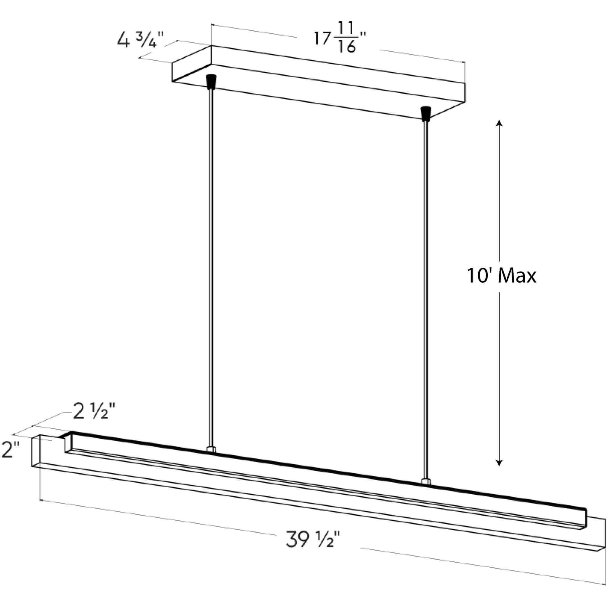Architect Pendant LED 4.75 inch Black Pendant Ceiling Light, Linear