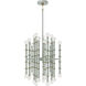 Kane 30 Light 17.75 inch Celadon with Modern Brass Chandelier Ceiling Light