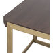 Crafton 28 X 24 inch Mahogany with Satin Brass Nesting Table