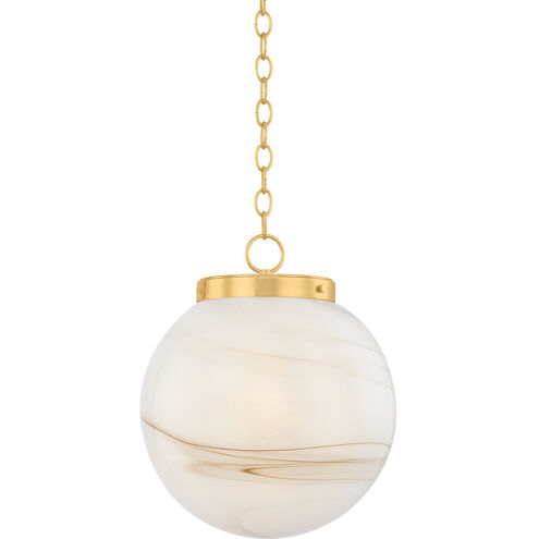 Ambra 1 Light 15.75 inch Aged Brass Pendant Ceiling Light
