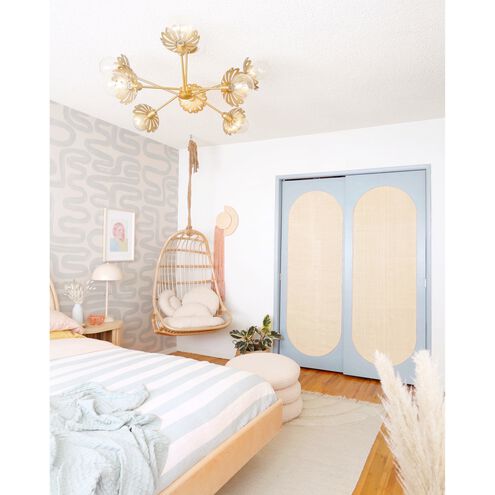 Alyssa 8 Light 42 inch Aged Brass Chandelier Ceiling Light