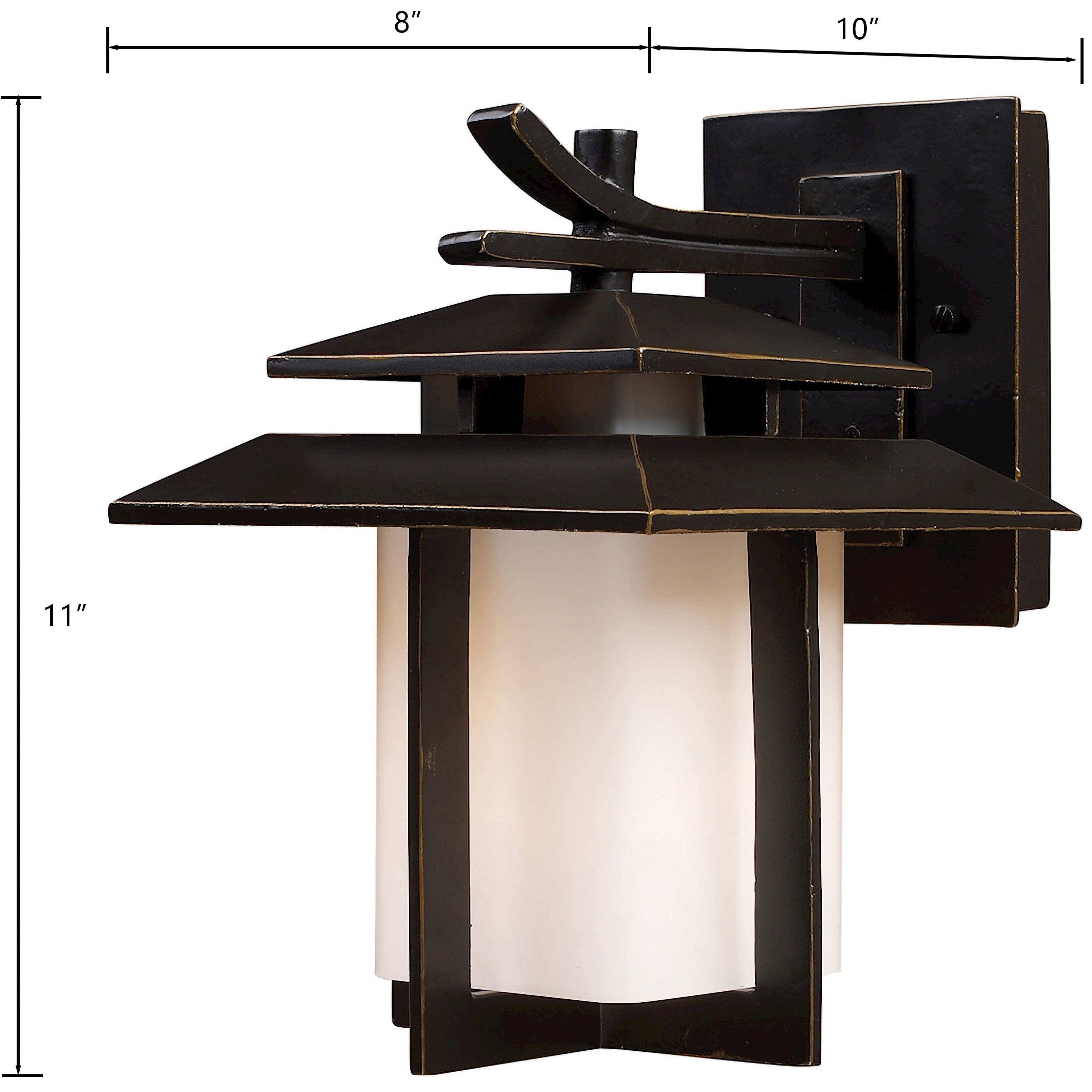 Kanso 1 Light 11 inch Aged Bronze Outdoor Wall Sconce