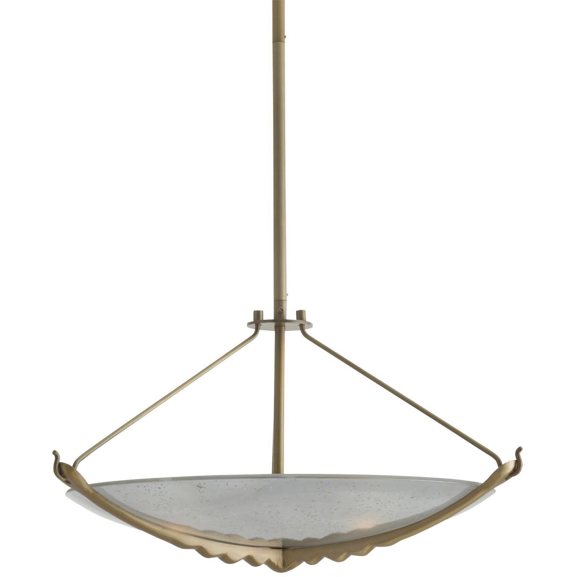 Karlsen 3 Light 23 inch Antique Brass Semi-Flush Mount Ceiling Light