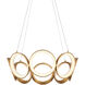 Oros LED 24 inch Antique Brass Chandelier Ceiling Light