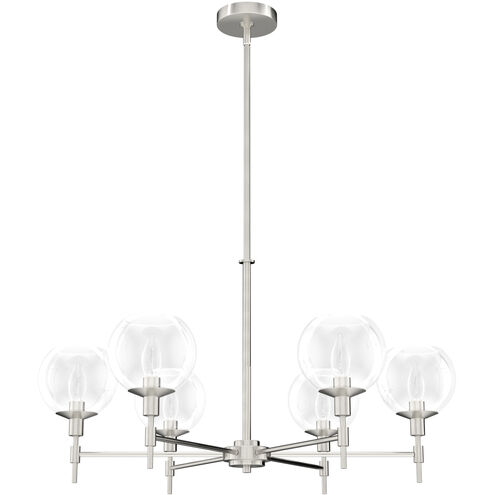 Xidane 6 Light 32 inch Brushed Nickel Chandelier Ceiling Light