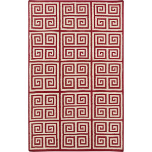 Frontier 66 X 42 inch Bright Red, Cream Rug