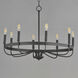 Frankie 8 Light 29 inch Black Single-Tier Chandelier Ceiling Light