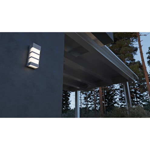 State LED 12 inch Textured Grey Outdoor Sconce