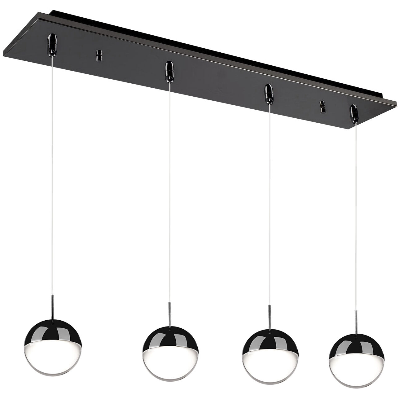Pluto LED 5.13 inch Black Chrome Multi Pendant Ceiling Light