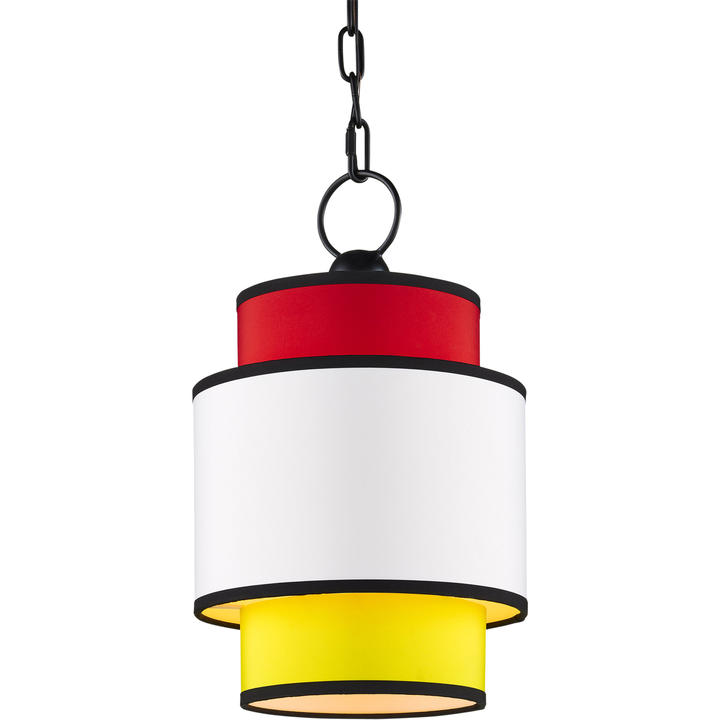 Mathias 1 Light 10 inch Satin Black/Multi-Color Pendant Ceiling Light