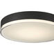 Mona 15.75 inch Matte black Flush Mount Ceiling Light