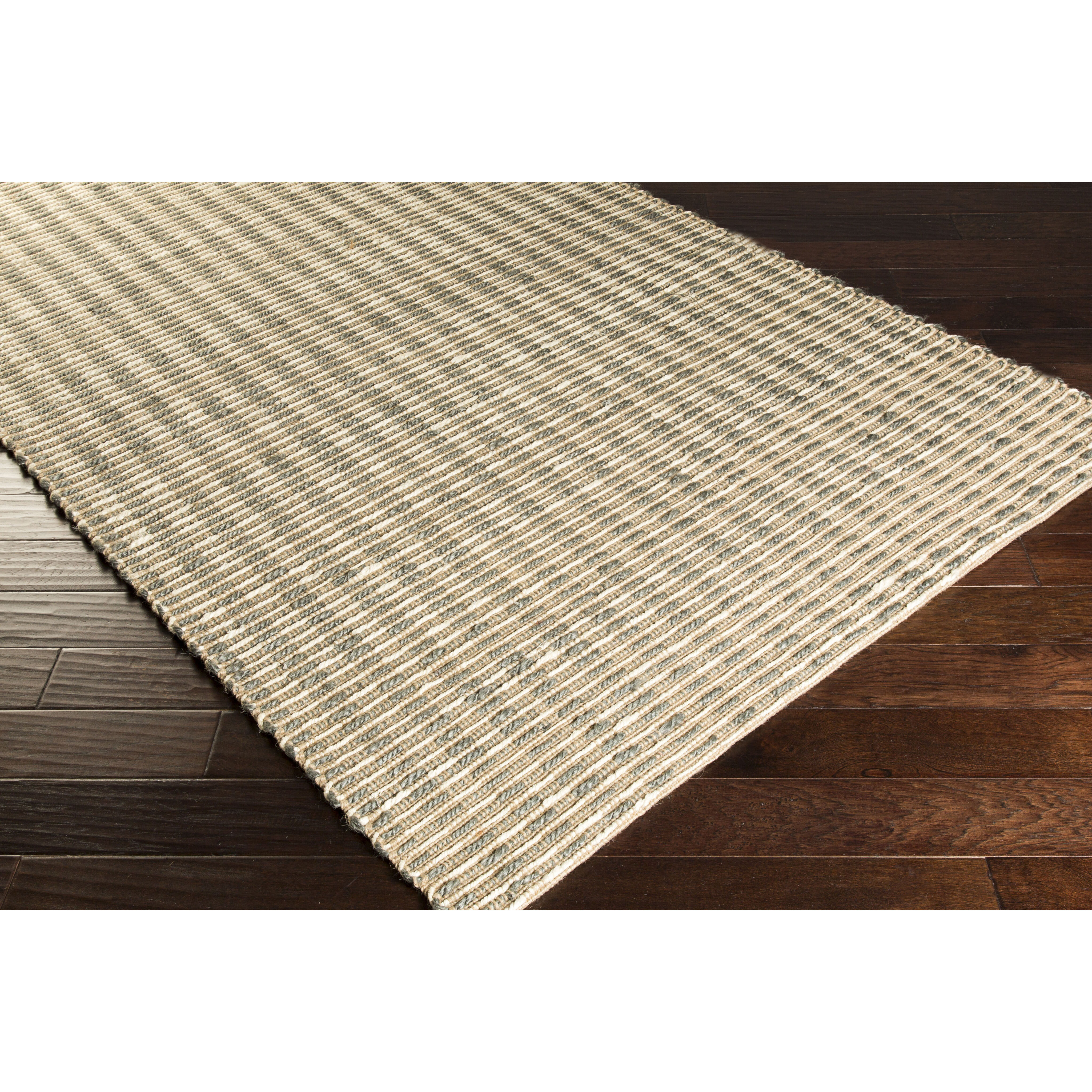 Reeds Cream / Charcoal Handmade Rug