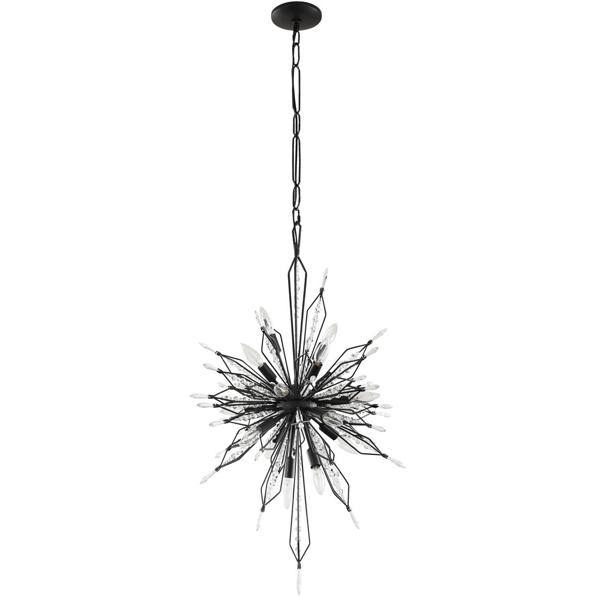Orbital 16 Light 20 inch Carbon Pendant Ceiling Light